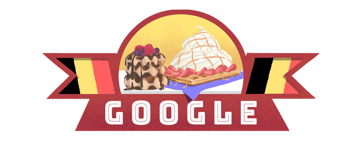 Google logo for 2018 Belgium National Day
